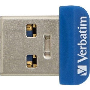 Verbatim 64GB Store 'n' Stay Nano USB 3.0 Flash Drive - Blue - 64 GB - Blue - 1 Pack