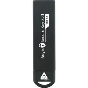 Apricorn Aegis Secure Key 3.0 - USB 3.0 Flash Drive - 60 GB - USB 3.0 - 195 MB/s Read Speed - 162 MB/s Write Speed - 256-b
