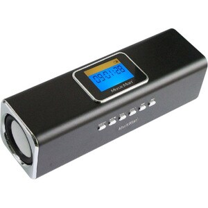 Système de Haut-Parleurs MusicMan 2.0 Portable - 6 W RMS - Noir - Fréquence 150 Hz à 18 kHz - Batterie rechargeable - USB
