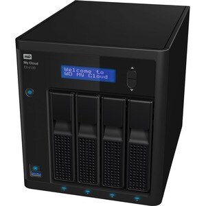 WD My Cloud EX4100 4 x Total Bays NAS Storage System - 8 TB HDD - Marvell ARMADA 300 388 Dual-core (2 Core) 1.60 GHz - 2 G