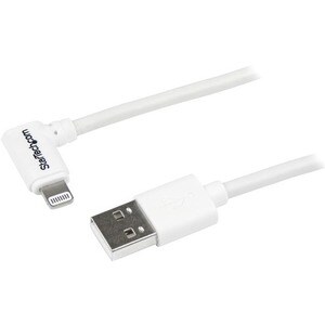 StarTech.com Angled Lightning to USB Cable - 2m (6ft) - White - Cable for iPhone, Mobile Device - First End: 1 x 8-pin Lig