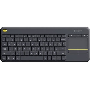 Logitech K400 Plus Keyboard - Wireless Connectivity - USB Interface - TouchPad - Hungarian - QWERTY Layout - Black - RF - 