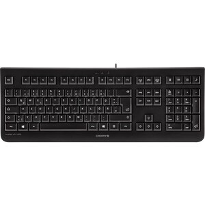 CHERRY KC 1000 Keyboard - Cable Connectivity - USB Interface - English (UK) - Black - 109 Key(s) - Calculator, Email, Brow