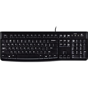 Logitech K120 Keyboard - Cable Connectivity - USB Interface - Czech - Black - Computer