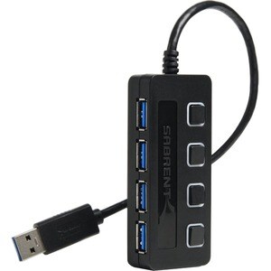 4PORT USB 3.0 HUB WITH POWER ADAPTER AND LED SWITCHES
