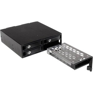 StarTech.com Drive Enclosure for 5.25" SATA/600, Serial Attached SCSI (SAS) - Serial ATA/600 Host Interface Internal - Bla