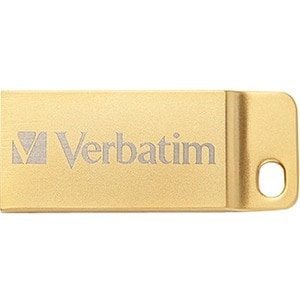 Verbatim 64GB Metal Executive USB 3.0 Flash Drive - Gold - 64 GBUSB 3.0 - Gold - Water Resistant