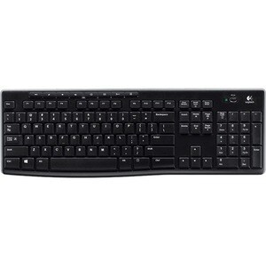 Logitech K270 Keyboard - Wireless Connectivity - USB Interface - RF - 10 m - 2.40 GHz - Email, Play/Pause, Volume Control 