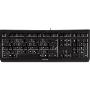 CHERRY KC 1000 Keyboard - Cable Connectivity - USB Interface - Hungarian - QWERTZ Layout - Black - Rubber Dome Keyswitch -