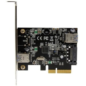 StarTech.com Carte contrôleur PCI Express à 2 ports USB 3.1 (10 Gb/s) - 1 USB-A externe 1 USB-A interne - Adaptateur PCIe 