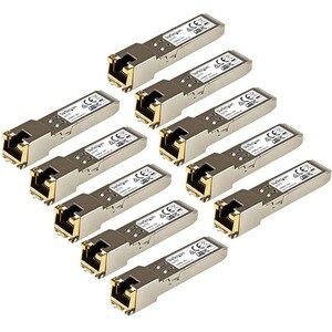 StarTech.com Gigabit RJ45 Kupfer SFP Transceiver Modul - Cisco GLC-T kompatibel - 1000Base-T - Mini-GBIC - 10er Pack - für
