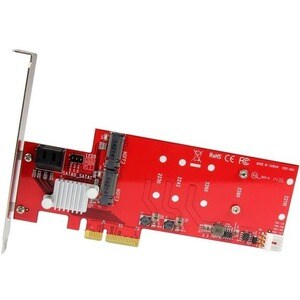 StarTech.com Tarjeta PCI Express Controladora de 2x SSD NGFF M.2 y 2x Puertos SATA III - Compatibilidad con RAID - 0, 1, 1