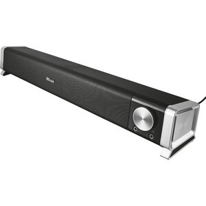 Trust Sound Bar Speaker - 6 W RMS - Black, Silver - USB