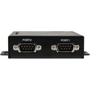 StarTech 2 Port Serial-to-IP Ethernet Device Server, RS232, Metal and Mountable, Serial Device Server, TAA - Connect confi