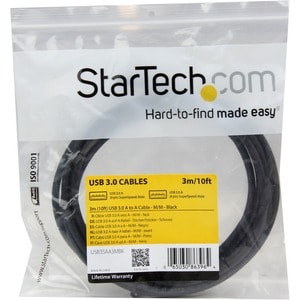 StarTech.com 3m 10 ft USB 3.0 (5Gbps) Cable - A to A - M/M - Long USB 3.0 Cable - USB 3.2 Gen 1 - Connect USB 3.0 USB-A de