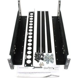 StarTech.com 3U Fixed 19" Adjustable Depth Universal Server Rack Rails - 97.52 kg Load Capacity