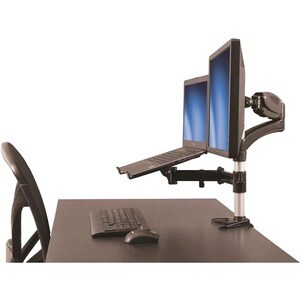 StarTech.com Laptop Monitor Stand, Computer Monitor Stand, Articulating, VESA Mount Monitor Desk Mount, For up to 27"(17.6