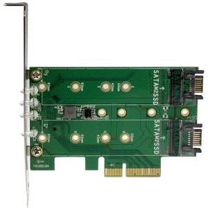 StarTech.com M.2 Adapter - 3 Port - 1 x PCIe (NVMe) M.2 - 2 x SATA III M.2 - SSD PCIE M.2 Adapter - M2 SSD - PCI Express SSD