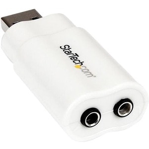 StarTech.com ICUSBAUDIO. Hostschnittstelle: USB, Kopfhörer: 3.5 mm. Chipsatz: C-Media CM108AH, Produktfarbe: Weiß, Zertifi