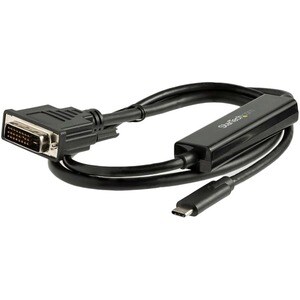 StarTech.com 3.3 ft / 1 m USB-C to DVI Cable - USB Type-C Video Adapter Cable - 1920 x 1200 - Black - Cable for Projector,