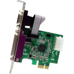 StarTech.com 1S1P Native PCI Express Parallel Serial Combo Card with 16950 UART - Dual-profile Plug-in Card - PCI Express 