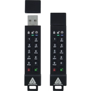 Apricorn 64GB Aegis Secure Key 3z USB 3.1 Flash Drive - 64 GB - USB 3.1 - 77 MB/s Read Speed - 72 MB/s Write Speed - 256-b