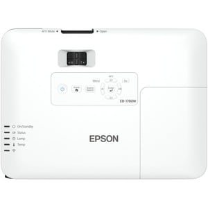 Epson EB-1780W LCD Projector - 16:10 - 1280 x 800 - Front, Ceiling - 4000 Hour Normal Mode - 7000 Hour Economy Mode - WXGA