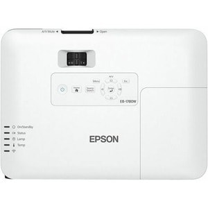 Epson PowerLite 1780W 3LCD Projector - 16:10 - Desktop, Ceiling Mountable, Portable - Black, White - 1280 x 800 - Front, R