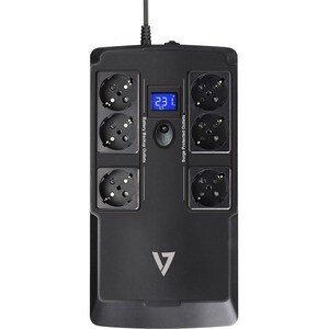 V7 UPS1DT750-1E Standby-UPS - 750 VA/450 W - 2U Rackmontage - 8 Stunde(n) Recharge - 30 s Stand-by - 230 V AC Eingang - 24