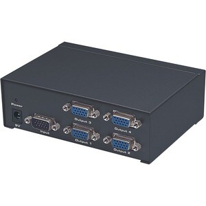 Manhattan Video Splitter SVGA 1 in : 4 out Alta Resolucion - 30Hz a 120kHz - 1920 x 1680 - 65m Distancia máxima de funcion