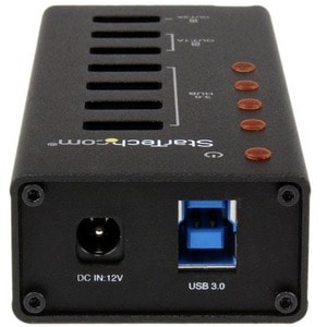 StarTech.com 4 Port USB 3.0 Hub plus 3 Dedicated USB Charging Ports (2 x 1A & 1 x 2A) - 5Gbps - Wall Mountable Metal Enclo