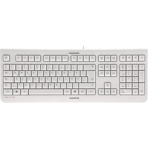 CHERRY KC 1000 Keyboard - Cable Connectivity - USB Interface - Belgian - QWERTZ Layout - Pale Gray - LPK Keyswitch Calcula