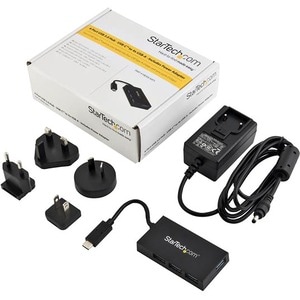 StarTech.com USB Hub - USB Type C - External - Black - TAA Compliant - 4 Total USB Port(s) - 4 USB 3.0 Port(s) - PC