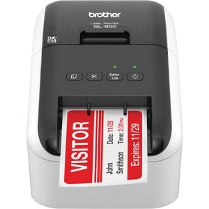 Brother QL800 Direct Thermal Printer - Two-color - Label Print - USB - 1.6 lps Mono - 300 x 600 dpi - 61.98 mm Width - For
