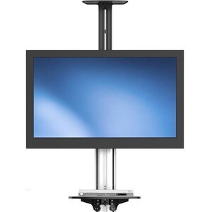 StarTech.com Heavy Duty Rolling Portable TV Cart Stand with Wheels - 32 to 75 inch - Adjustable Rotating Mobile Flat Panel