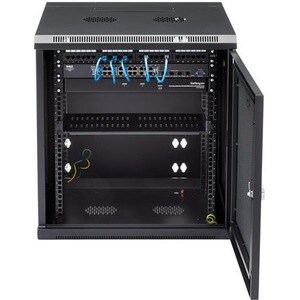 StarTech.com 4-Post 12U Wall Mount Network Cabinet, 19" Hinged Wall-Mounted Server Rack for IT Equipment, Flexible Lockabl