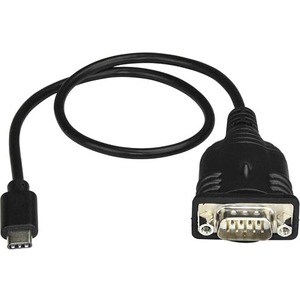 StarTech.com USB C to Serial Adapter with COM Retention - USB C to RS232 Cable - USB C to DB9 Cable - Windows / macOS / Li