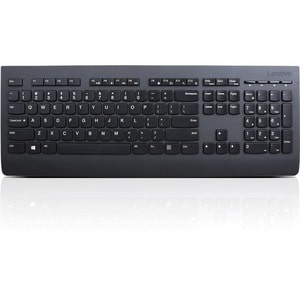 Lenovo Professional Keyboard - Wireless Connectivity - USB Interface - Hungarian - Black - RF - Tablet, Desktop Computer, 