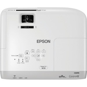 Epson PowerLite W39 LCD Projector - 16:10 - 1280 x 800 - Front, Rear, Ceiling - 6000 Hour Normal Mode - 12000 Hour Economy