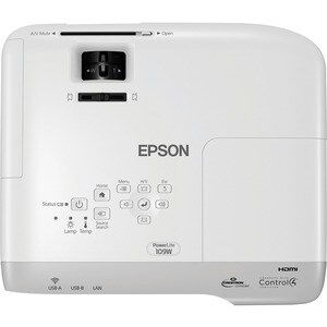 Epson PowerLite 109W LCD Projector - 16:10 - 1280 x 800 - Front, Rear, Ceiling - 6000 Hour Normal Mode - 12000 Hour Econom