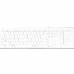 Macally Ultra-slim USB Wired Keyboard for Mac (White) - Cable Connectivity - USB Interface - 110 Key(s) - Windows, Mac OS 