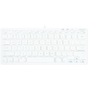 Macally Compact USB Wired Keyboard for Mac and PC - Cable Connectivity - USB Interface - 78 Key(s) - Multimedia Hot Key(s)