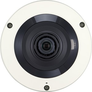 Wisenet XNF-8010R 6 Megapixel Indoor Network Camera - Fisheye - Ivory - 49.21 ft Infrared Night Vision - H.265, H.264, MJP