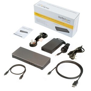 StarTech.com Thunderbolt 3 Dock - Dual Monitor 4K 60Hz TB3 Docking Station with DisplayPort - 85W Power Delivery, 6-Port U