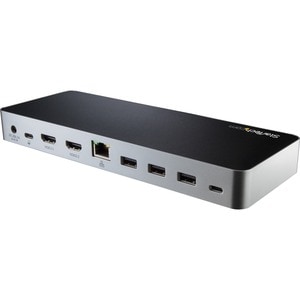 StarTech.com USB C Dockingstation für Zwei Monitore mit 60 W PD für Windows Laptops, USB C auf HDMI/DVI Dock, Thunderbolt 