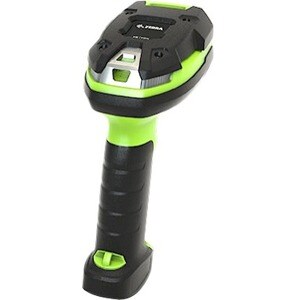 Zebra LI3678-ER Handheld Barcode Scanner Kit - Wireless Connectivity - Industrial Green - 1D - Extended Range - Imager