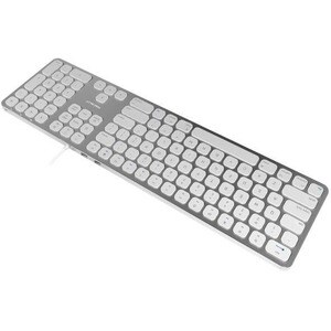 Macally Aluminum Slim USB Keyboard With 2 USB Ports For Mac - Cable Connectivity - 110 Key(s) - Computer - Mac OS - Scisso