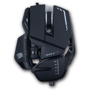 Mad Catz The Authentic R.A.T. 6+ Optical Gaming Mouse - PixArt PMW3360 - Cable - Black - 1 - USB 2.0 - 12000 dpi - 11 Butt