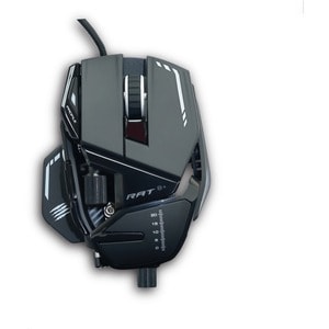 Mad Catz The Authentic R.A.T. 8+ Optical Gaming Mouse - Pixart 3389 - Cable - Black - 1 Each - USB 2.0 - 16000 dpi - 11 Bu