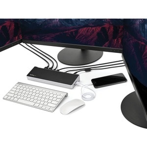 StarTech.com 4K USB-C Dock, Triple UHD 4K Monitor Docking Station, Mac & Windows, HDMI & DisplayPort, 100W PD, 5x USB 5Gbp